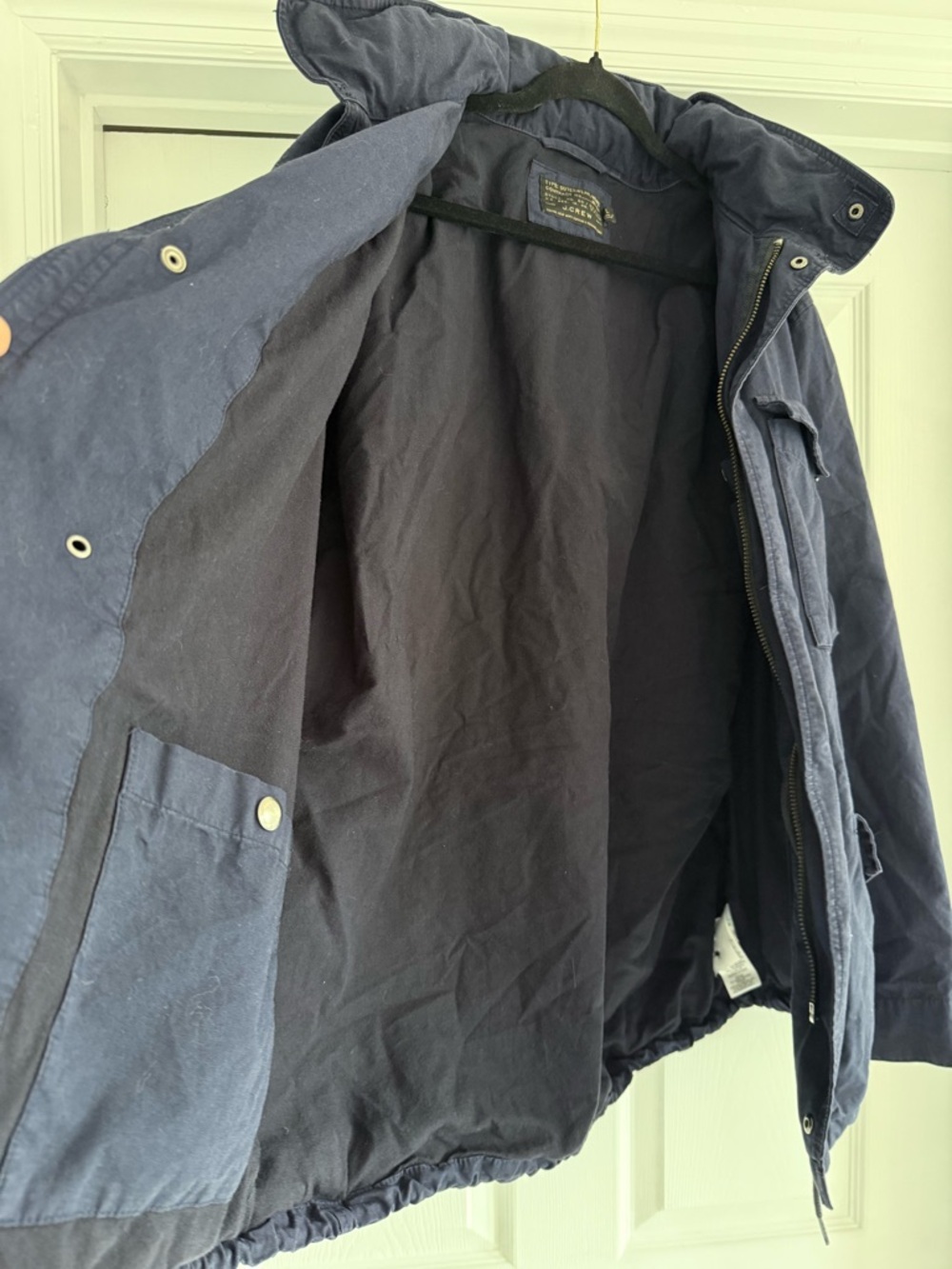 J.Crew M65 Military Jacket Men’s Large Cotton Field Jacket Navy - Picture 4 of 6